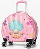 Navrangi Cute Sea Shell design pearl print Trolley Bag Suitcase for Children Teens with Large Capacity and Universal Wheels with Vanity Bag