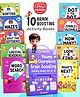 Play Nation Young Champions Brain Boosting Activity Bag|Set of 10 Books-80Pages|Dot to Dot,Look & Find,How Many,Mazes,Difference,Reasoning,What's Next,Sort,Word Search,Jumble- English|Ideal for Return Gift