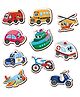 Mini Leaves Transport Vehicle Wooden Fridge Magnets Colourful Shape Learning Toy Set | Preschool Refrigerator Magnet Toys for 3 4 5 Year Kids- Best Birthday Gifts for 3+ Years