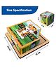Mini Leaves 6 in 1 Wooden Cube Puzzle Wooden Blocks for Kids | Animals 6 Sides with 6 Animal with Storage Tray