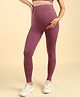Zelena Solid  Ultrastretch Maternity Leggings  - Rosewood