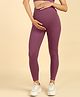 Zelena Solid Ultrastretch  Maternity Leggings With Pocket - Rosewood