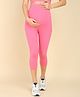 Zelena Ultra Stretch Solid Maternity Capri - Pink