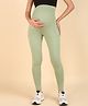 Zelena Solid Ultrastretch Maternity Leggings  -  Green