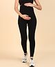Zelena Solid Ultrastretch Maternity Leggings  -  Black