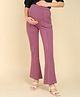 Zelena Solid Ultrastretch Maternity Fit & Flare Pants - Rosewood