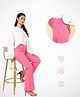 Zelena Cotton Ultra Stretchable Solid Maternity Pants - Pink