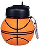 Smily Kiddos Silicone Expandable & Foldable Basket Ball Shaped Water Bottle Orange - 550 ml