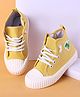 Cute Walk by Babyhug Lace Up Closure Casual Shoes With Dino Patch Applique - Yellow