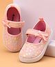 Cute Walk by Babyhug Velcro Closure Casual Shoes With Floral & Bow Applique - Pink