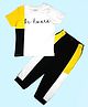 Be Awara Cotton Half sleeves Typography Printed   T Shirt & Pant Set - White