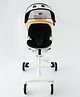 360° Light weight Rotation & Ergonomic Design Jogging Stroller Cum Pram with Adjustable Backrest - White & Black