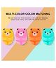 kunya Cute Bears Wall Hooks 4 Different Colors Hooks Hanging Adhesive Hooks, Rurbeder Plug Wire Holder, Cartoon Bear Storage Hooks, Kitchen Gadgets (MULTI COLOUR )PACK OF 4