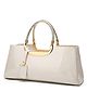 SYGA Women's Glossy Patent Leather Handbag Wedding Bag with Multiple Internal Pockets in Pretty Color (White)