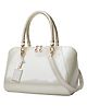 SYGA Glossy versatile patent leather women's bags, texture and personality, portable Handbag, crossbody bag (Beige)