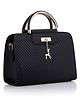 SYGA Women's Handbag Corrugated Fawn Pendant Cute Shoulder Bag Fashionable Style Crossbody Bag(Black)