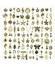 SYGA 100pcs Charms for Necklaces, Bracelets and Earrings Antique Brass Jewellery Making Set