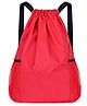 SYGA Drawstring Backpack for Gym Yoga Running Swimming Camping Travel Bag Sports Fitness Club Student Training Bag Red - 19.6 Inches
