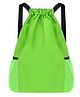 SYGA Drawstring Backpack for Gym Yoga Running Swimming Camping Travel Bag Sports Fitness Club Student Training Bag Green - 19.6 Inches
