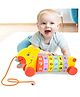 Urbane Chic Wooden Animal Digital Trailer Educational Arithmetic Roller Block Toy for Kids-Multicolor (Random Design)