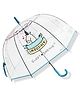 CHAATEWALA Unicorn Printed Dome Shaped Transparent Umbrella - Blue