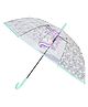 CHAATEWALA Keep Calm & Unicorn Printed Transparent Umbrella - Multi Colour