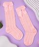 Kicks & Crawl Bow Detailed Stockings - Pink