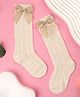 Kick & Crawl Bow Detailed Stockings - Cream