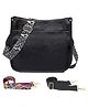 Lychee bags women Black Sling Bag with two Detachable Guitar Belt Handles