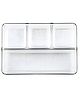 COZY VIBES 4 COMPARTMENT Fridge Drawer Organizer Tray Refrigerator Storage Box Pantry Bin For Vegetable, Fruits Etc - PACK OF 1 - COLOR MAY VARY