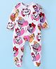 Babyhug Disney Interlock Full Sleeves Sleep Suit With Multi Characters Print - White