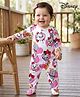 Babyhug Disney Interlock Full Sleeves Sleep Suit With Multi Characters Print - White