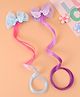 Pine Kids Bow Hair Extensions - Purple and Blue