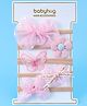 Babyhug Bow Butterfly & Flower Applique Headbands Pack of 5 - Pink