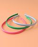 Pine Kids Set of Solid Hair Bands  Pack of 3 - Pink Green & Blue