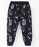 Evimo Single Jersey Knit Full Length Dino Print Lounge Pant - Navy Blue