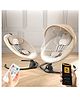 Baybee Automatic Electric Swing Cradle for New Born Baby with Adjustable Swing Speed, Remote | Infant Baby Rocker with Mosquito Net, Safety Belt, Music & Hanging Toys (Beige)