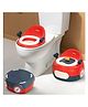 Baybee 3 IN 1 Brook Baby Potty Seat for Kids 0 to 5 Years, Portable Baby Toilet Seat for Kids with Anti Slip, Splash Guard, Potty Stool & Cleaning Brush(Red)