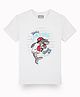 GINI & JONY Half Sleeves Shark & Totally Jawsome Shark Alert Text Printed Tee - White