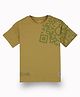 GINI & JONY Half Sleeves Abstract Design Printed Tee - Olive