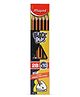 Maped Black Peps Graphite 2B Pencils with Eraser- Pack of 10