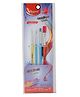 Maped Plastic Handle Synthetic Mix Paint Brush  Round and Flat Set of 4 - Multicolour