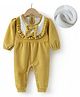 Kookie Kids Full Sleeves Winter Wear Romper with Bow Applique & Frill Detailing - Yellow