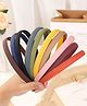 ZIORY Set Of 12 Solid  Hair Bands  - Multi Colour