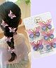 Ziory Set Of 5 Butterfly Shaped Mini Hair Clips  -Multicolour