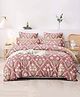 Bajo's King Size Bedsheet and  2 Pillow Covers - Light maroon