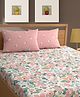 Bajo's King Size Bedsheet  and  2 Pillow Covers - Pink