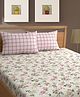 Bajo's King Size Bedsheet with 2 Pillow Covers - Pink