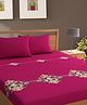 Bajo's King Size Bedsheet with 2 Pillow Covers - Maroon