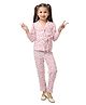 ISHTI Three Fourth Sleeves Abstract Printed Shirt & Pant Set - Pink